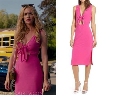 Ginny and Georgia: Season 1 Episode 1 Georgia's Pink Tie Front Dress | Georgia fashion, Dresses ...