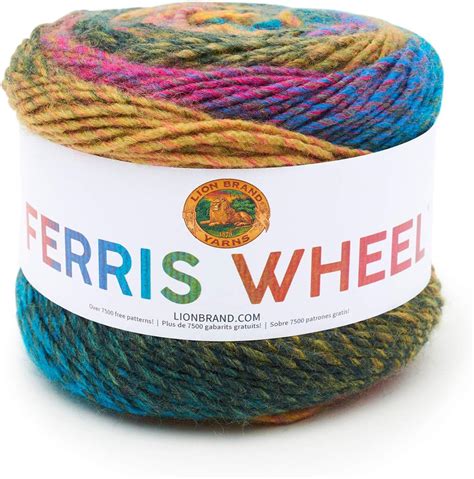 Lion Brand Yarn Ferris Wheel Yarn, Multicolor Yarn for Knitting, Crocheting, and Crafts, 1-Pack ...