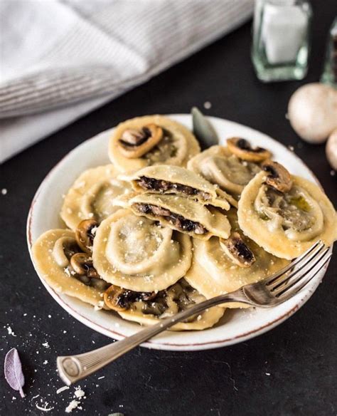 Who wants a plate of ravioli with mushroom filling? By vegaliciously ...