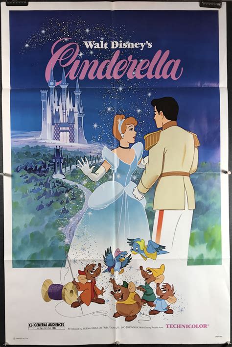 CINDERELLA, Original Vintage Walt Disney Movie Poster - Original Vintage Movie Posters