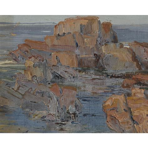 "Rocky Coast, Monhegan Island, Maine," Rockwell Kent, oil on board, 10 ...