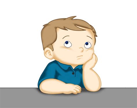 A Boy Thinking Clipart - Clipart