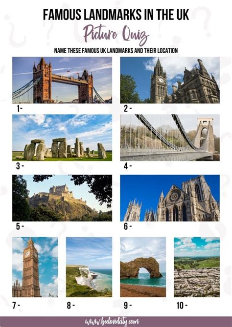 Uk Picture Quiz Iconic Landmarks