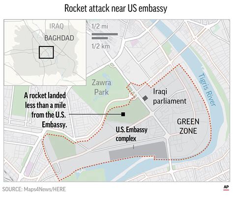 Rocket attack hits near US Embassy in Baghdad’s Green Zone