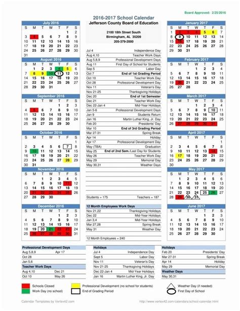 Incredible School Calendar Jefferson County Alabama Calendars arrive in PDF and of course ...