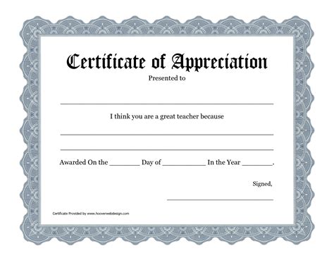 4 Best Images of Teacher Appreciation Certificates Printable - Free Printable Teacher ...