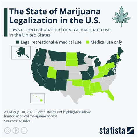 Legal Recreational Weed States Map - Little Pigeon River Map