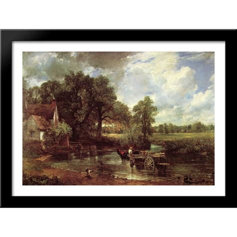 The Hay Wain 38x28 Large Black Wood Framed Print Art by John Constable - Walmart.com - Walmart.com