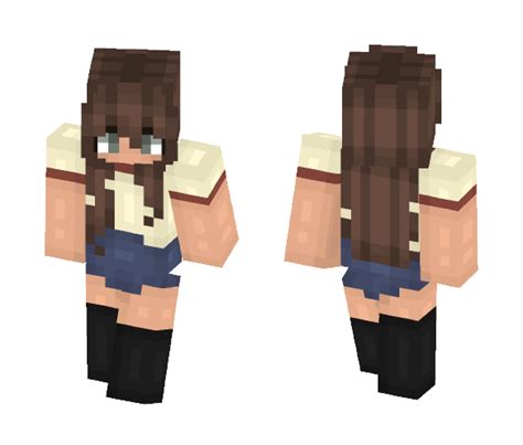 Brown Hair Anime Girl Minecraft Skin - Anime Wallpaper HD