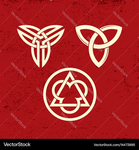 Ancient christian symbols of the trinity Vector Image