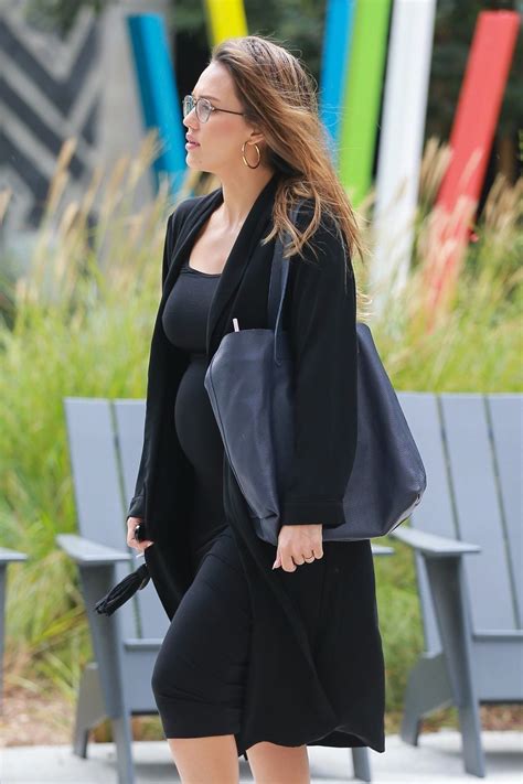 Pregnant JESSICA ALBA Heading to a Meeting in Santa Monica 10/03/2017 ...