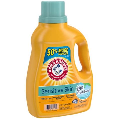 Arm & Hammer Sensitive Skin Plus Fresh Scent Liquid Laundry Detergent, 75 fl oz - Fred Meyer