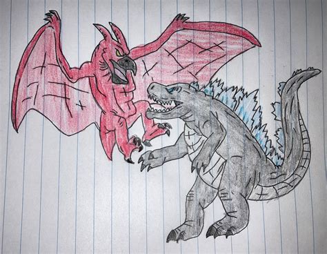 Godzilla vs Rodan part two by drawasaurus04 on DeviantArt