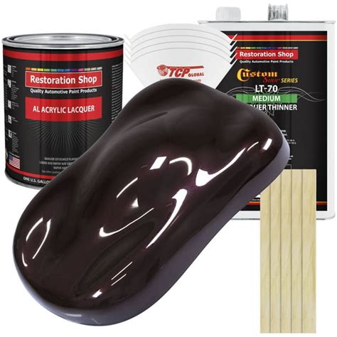 Restoration Shop - Black Cherry Pearl Acrylic Lacquer Auto Paint - Complete Gallon Paint Kit ...