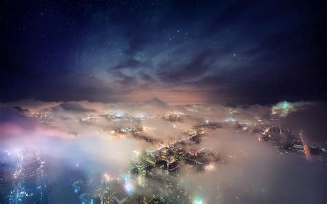 landscape, Nature, Mist, Cityscape, Nebula, Starry Night, Skyscraper ...