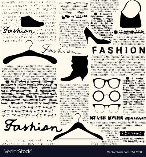 Newspaper fashion background Royalty Free Vector Image