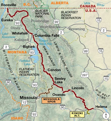 Great Divide Bike Trail Map