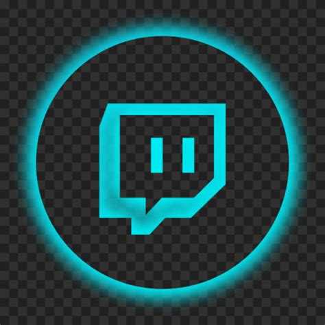 Twitch Light Blue Neon App Icon PNG | Citypng