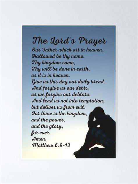 "The Lord's Prayer: Matthew 6:9-13 KJV" Poster for Sale by ...