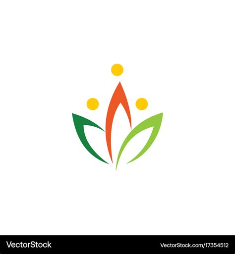 Colored lotus flower logo Royalty Free Vector Image