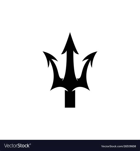 Trident logo template icon Royalty Free Vector Image