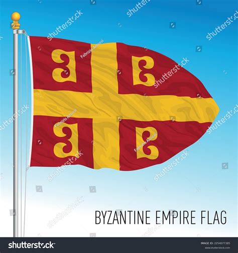 Byzantine Empire Flag Ancient European Country Stock Vector (Royalty ...