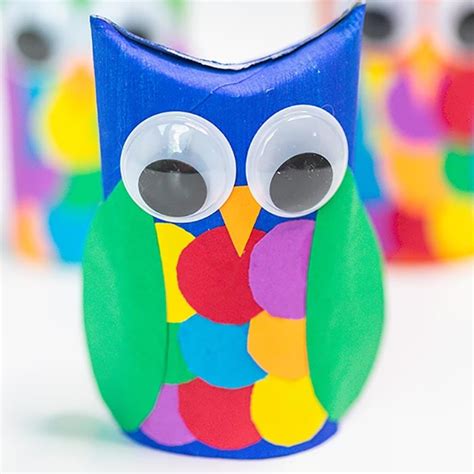 Owl toilet paper roll craft - easy toilet paper roll crafts