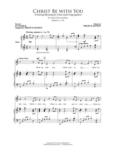 Philip Hayden "Christ Be With You" Sheet Music in C Major - Download & Print - SKU: MN0270995