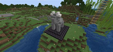 Goat statue (inspired by u/goatofminecraft ) : r/Minecraft