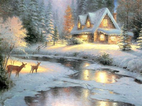 Christmas Cottage Wallpapers - Wallpaper Cave