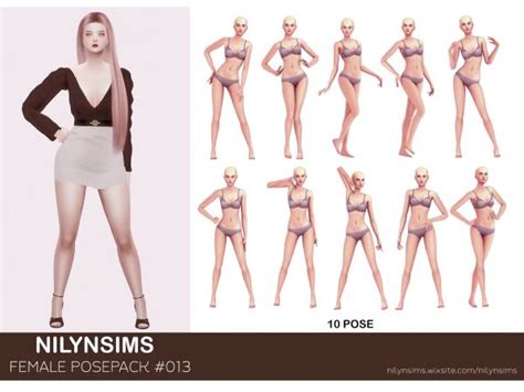 NILYNPOSE - 013 [FEMALE 10 POSE] - The Sims 4 Download - SimsDomination ...