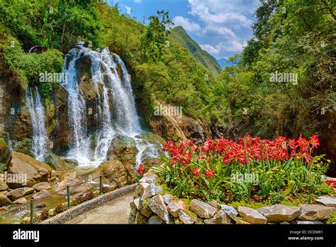 Picturesque Cat Cat waterfall at Cat Cat village near Sapa, Vietnam ...