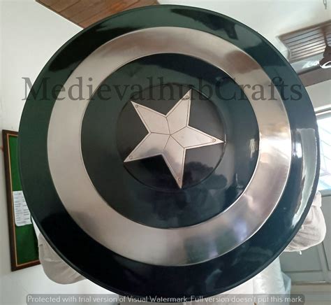 Captain America Black colour Shield Avengers metal 24 inches | Etsy