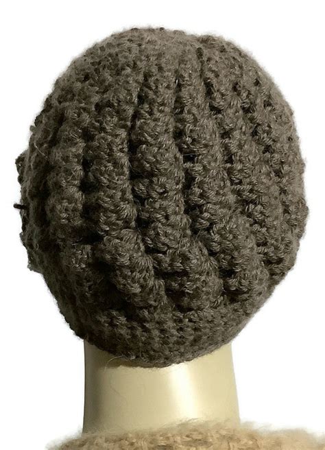 THE BROWN ALPACA HAT, handmade, crochet beanie, Peruvian alpaca fiber ...