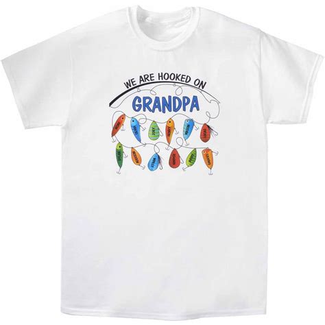 Personalized Hooked On Grandpa T-shirt - Walmart.com - Walmart.com