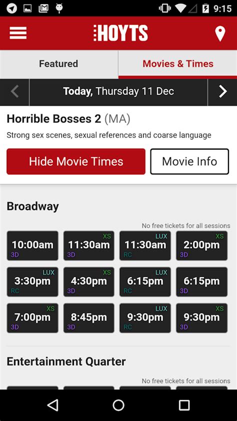 Hoyts Cinema - Android Apps on Google Play