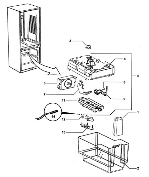 Fisher and Paykel RF201ADUX Ice Maker Assembly