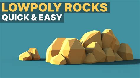 Low Poly Rocks - Quick & Easy - Detailed Version - Learn 3D Now