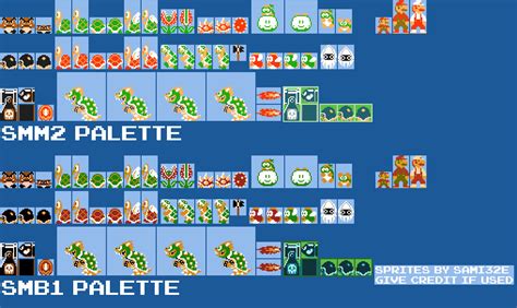 SMB1 Enemy Redrawn Sprites by Sami32e on DeviantArt