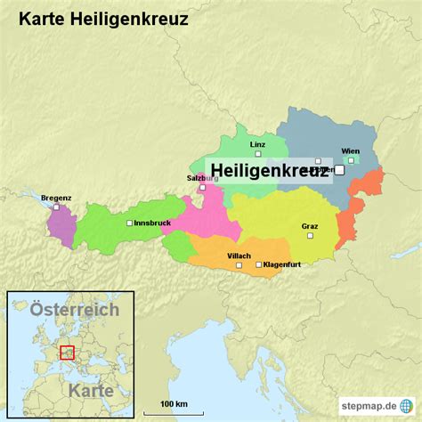 Karte Heiligenkreuz von ortslagekarte-oesterreich - Landkarte für Österreich