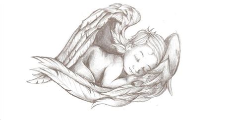 Charming sleeping baby angel tattoo design - Tattooimages.biz