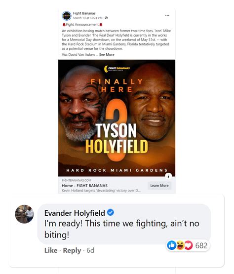 Is Tyson vs Holyfield 3 happening? Holyfield comments, "I'm ready. This ...