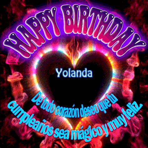 🎂Happy BirthDay Circular Yolanda | GIF de cumpleaños