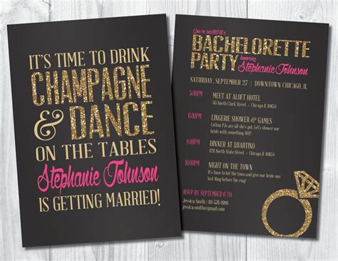 Bachelorette Invitation Bachelorette Party Invite Drink | Etsy | Bachelorette invitations ...