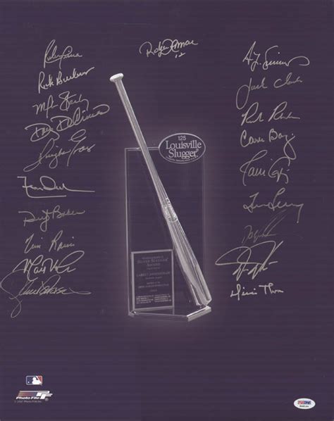 Silver Slugger Award Winners - Autographed Signed Photograph With Co ...