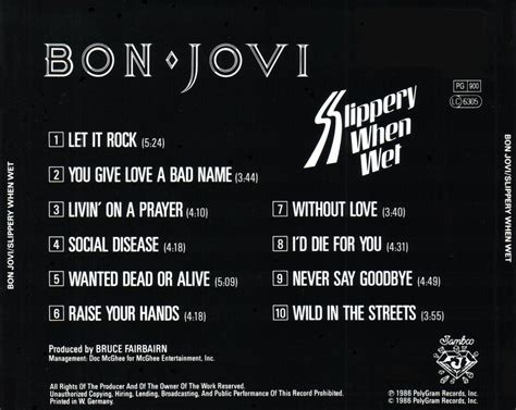 Musicotherapia: Bon Jovi - Slippery When Wet (1986)