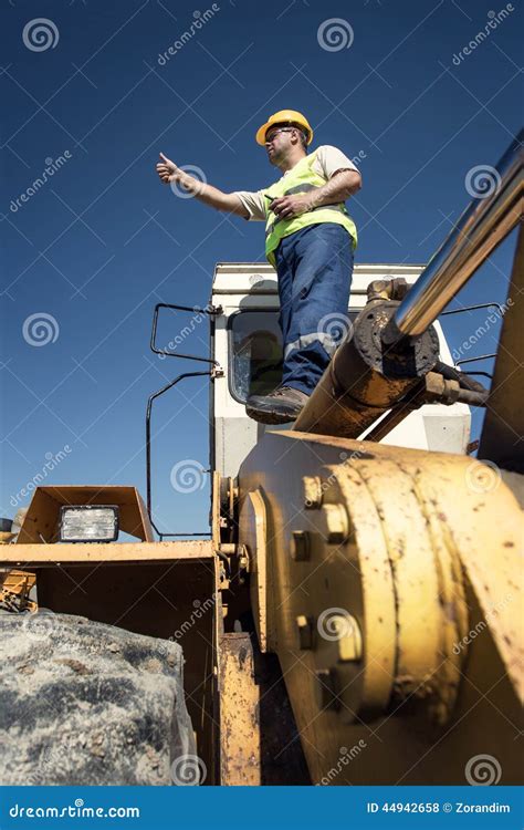 Bulldozer operator stock photo. Image of contractor, excavator - 44942658