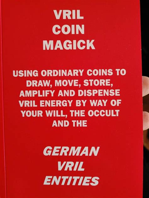 VRIL COIN MAGICK 216 page book German Vril Entities occult workbook | eBay