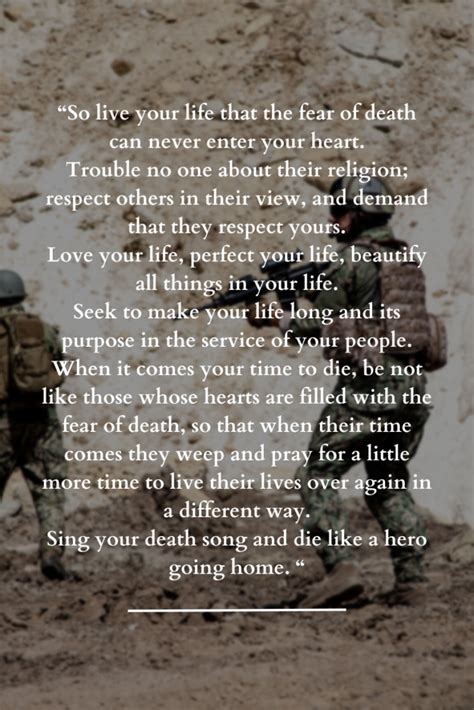 Act Of Valor Poem by Tecumseh: Live Your Life (Full Poem) – Success Minded