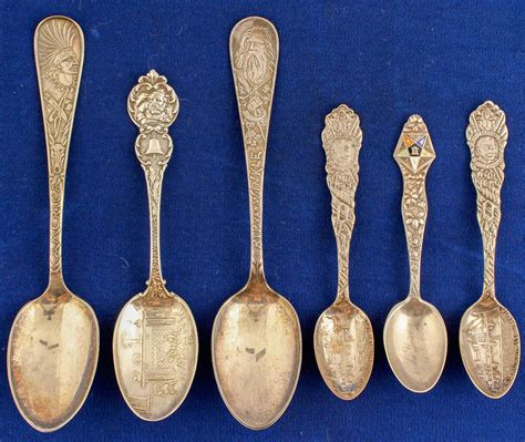 Themed Silver Spoons (6) (80610) - Holabird Western Americana Collections